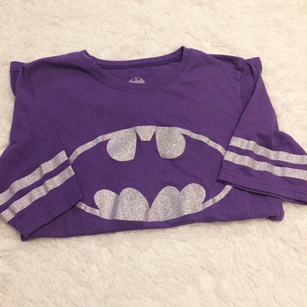 Silver Glitter Batman Shirt